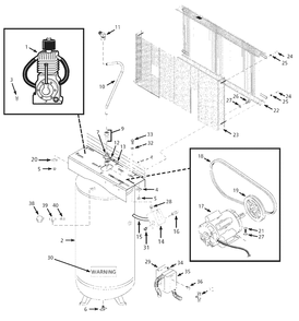 Part Location Diagram of AR209200CG Campbell Hausfeld Air Tank